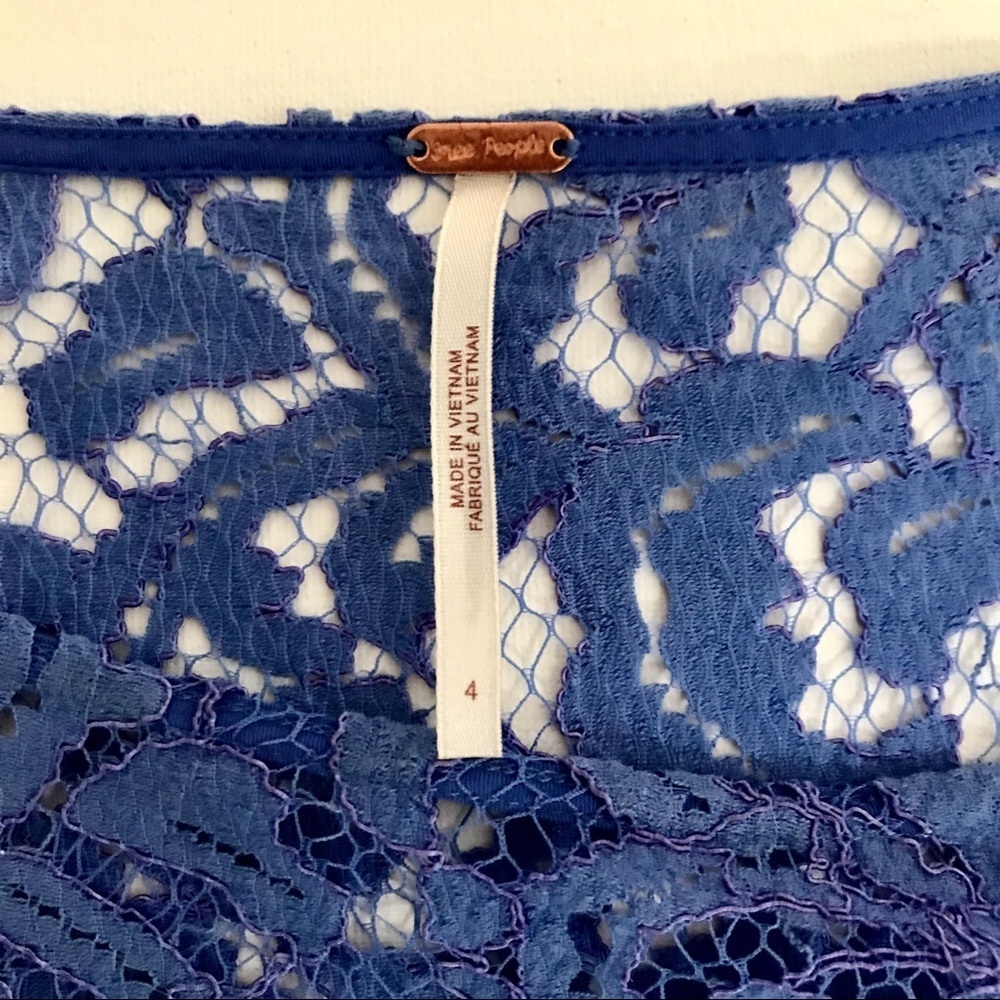 Blue lace Free People dress​ - Picture 4 of 4